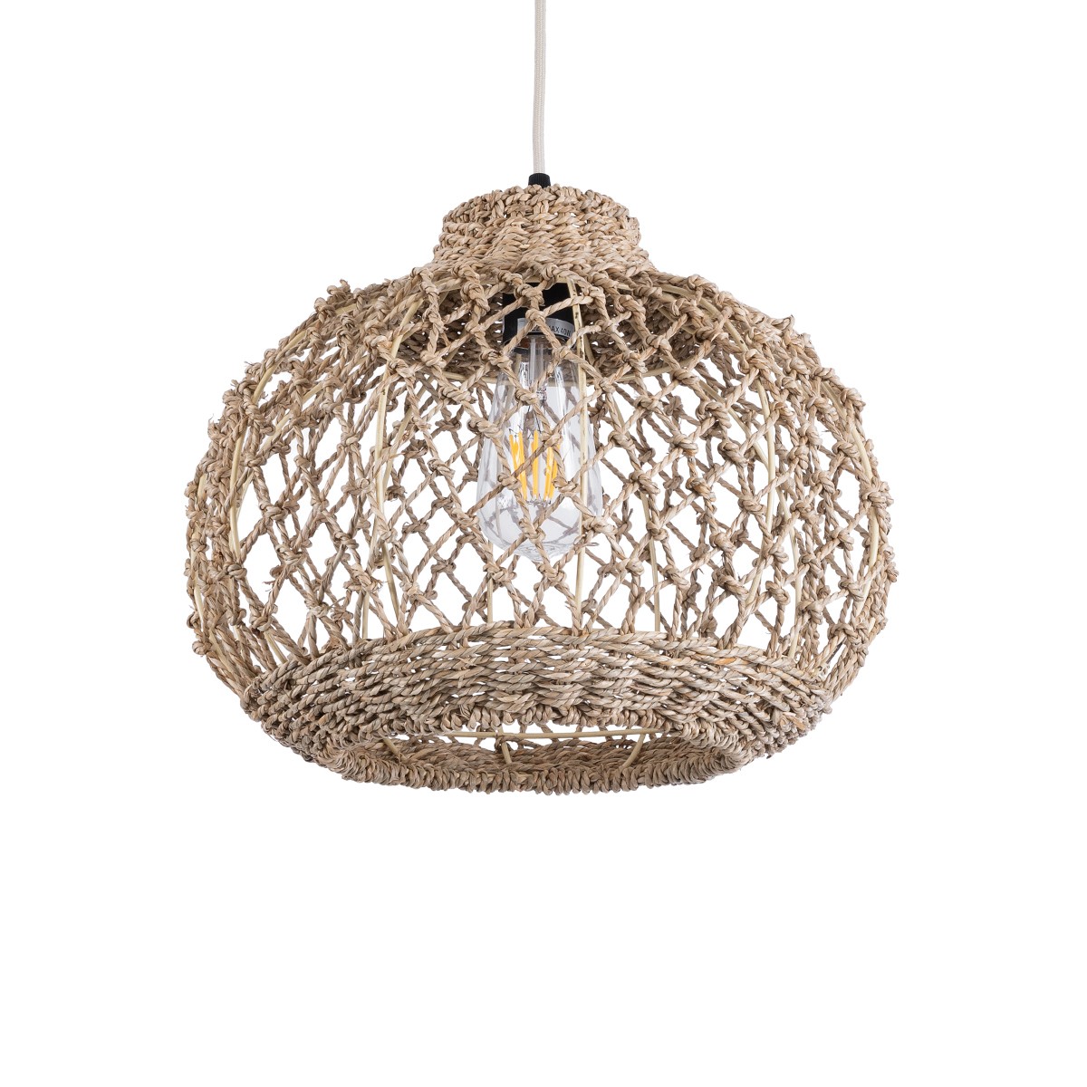 GLOBOSTAR® ECUADOR 02115 Boho Κρεμαστό Φωτιστικό Οροφής με Ντουί 1 x E27 AC 220-240V IP20 - Μπεζ - Μ35 x Π35 x Υ28cm GLOBOSTAR® ECUADOR 02115 Boho Κρεμαστό Φωτιστικό Οροφής με Ντουί 1 x E27 AC 220-240V IP20 - Μπεζ - Μ35 x Π35 x Υ28cm