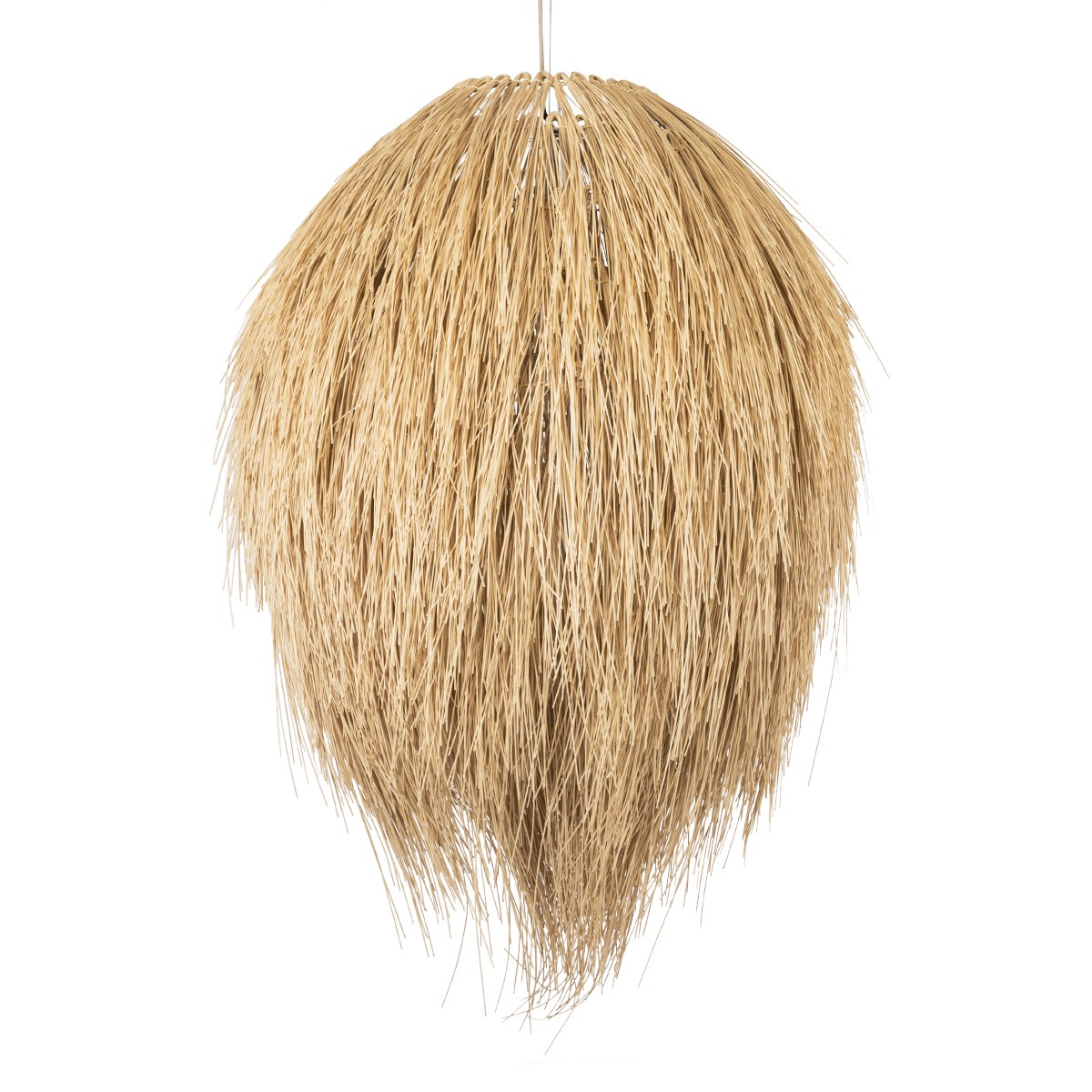 GLOBOSTAR® ARCHIPELAGO 01913 Boho Κρεμαστό Φωτιστικό Οροφής με Ντουί 1 x E27 AC 220-240V IP20 - Μπεζ - Μ80 x Π80 x Υ100cm
