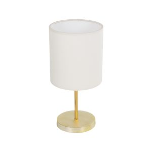 GLOBOSTAR® GLOSSY 204-0078 Μοντέρνο Επιτραπέζιο Φωτιστικό Πορτατίφ με Ντουί 1 x E27 AC 220-240V IP20 - Χρυσό & Μπεζ - Μ19 x Π19 x Υ38cm