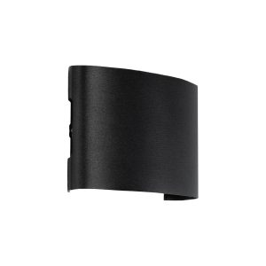 GLOBOSTAR® SIXOAD 60677 Μοντέρνο Φωτιστικό Τοίχου - Απλίκα LED 8W 800lm 30° AC 220-240V Αδιάβροχο IP65 Θερμό Λευκό 2700K - CREE XPE Chip & TÜV SÜD Driver - Μαύρο Ματ - Μ12 x Π4 x Υ8cm - 5 Χρόνια Εγγύηση