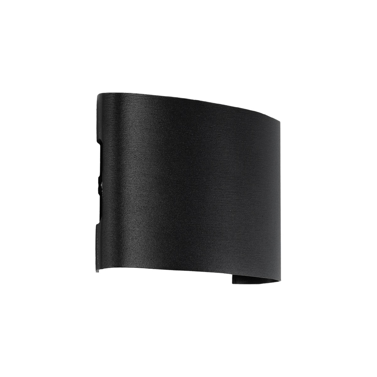 GLOBOSTAR® SIXOAD 60677 Μοντέρνο Φωτιστικό Τοίχου - Απλίκα LED 8W 800lm 30° AC 220-240V Αδιάβροχο IP65 Θερμό Λευκό 2700K - CREE XPE Chip & TÜV SÜD Driver - Μαύρο Ματ - Μ12 x Π4 x Υ8cm - 5 Χρόνια Εγγύηση