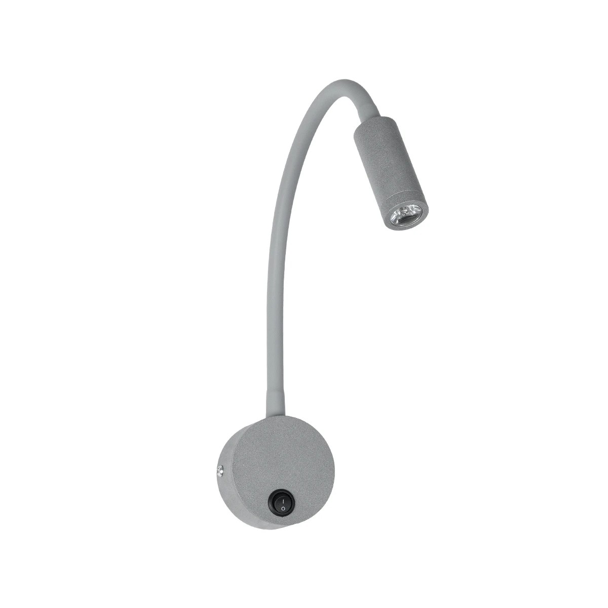GLOBOSTAR® GOOSE 61689 Μοντέρνο Φωτιστικό Τοίχου - Απλίκα Ξενοδοχείου Reading Light LED 3W 270lm 36° AC 220-240V IP20 Θερμό Λευκό 2700K - CREE XPE Chip & TÜV SÜD Driver - Γκρι Ανθρακί Ματ - Μ6.5 x Π15 x Υ24.5cm - 3 Χρόνια Εγγύηση
