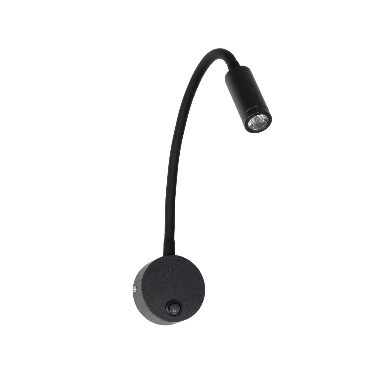 GLOBOSTAR® GOOSE 61690 Μοντέρνο Φωτιστικό Τοίχου - Απλίκα Ξενοδοχείου Reading Light LED 3W 270lm 36° AC 220-240V IP20 Θερμό Λευκό 2700K - CREE XPE Chip & TÜV SÜD Driver - Μαύρο Ματ - Μ6.5 x Π15 x Υ24.5cm - 3 Χρόνια Εγγύηση