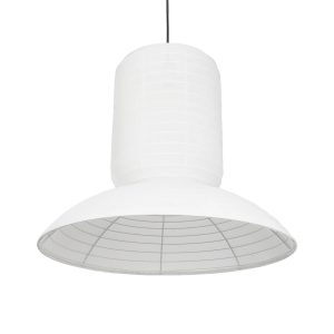 GLOBOSTAR® ROMINA 62003 Μοντέρνο Κρεμαστό Φωτιστικό Οροφής με Ντουί 1 x E27 AC 220-240V IP20 - Λευκό - Μ60 x Π60 x Υ51cm