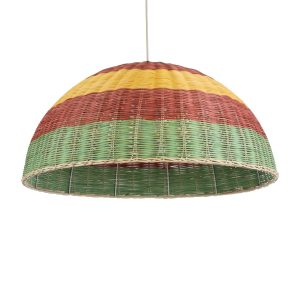 GLOBOSTAR® CABALLEROS 02061 Boho Κρεμαστό Φωτιστικό Οροφής με Ντουί 1 x E27 AC 220-240V IP20 - Πολύχρωμο - Μ70 x Π70 x Υ34cm