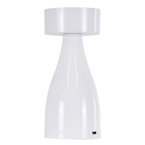 GloboStar® DOLLY 76466 Επιτραπέζιο Φωτιστικό Πορτατίφ LED 1.5W 105lm 120° DC 5V IP44 CCT Θερμό Λευκό 2700K - Φυσικό Λευκό 4500K - Ψυχρό Λευκό 6000K Dimmable Λευκό Πλαστικό - Μ9 x Π9 x Υ21cm - 2 Xρόνια Εγγύηση