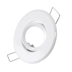 GLOBOSTAR® ORO 77800 Χωνευτή Κινούμενη Βάση για Σποτ MR11 με Ντουί GU10/GU5.3 IP20 - Λευκό - Μ7 x Π7 x Υ2.1cm / Q5.5cm