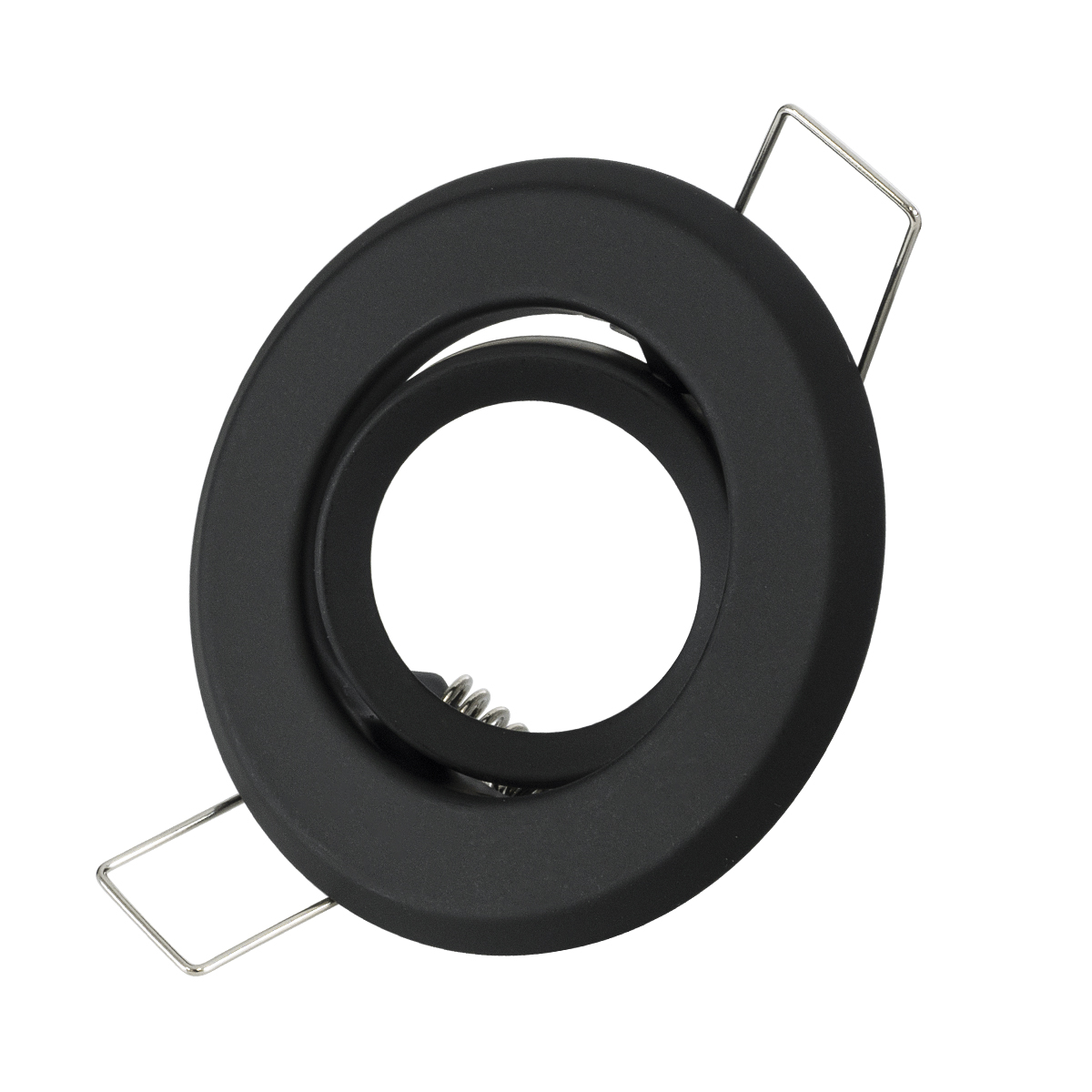 GLOBOSTAR® ORO 77801 Χωνευτή Κινούμενη Βάση για Σποτ MR11 με Ντουί GU10/GU5.3 IP20 - Μαύρο Ματ - Μ7 x Π7 x Υ2.1cm / Q5.5cm