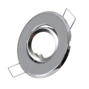 GLOBOSTAR® ORO 77803 Χωνευτή Κινούμενη Βάση για Σποτ MR11 με  Ντουί GU10/GU5.3 IP20 - Νίκελ Βούρτσας - Μ7 x Π7 x Υ2.1cm / Q5.5cm