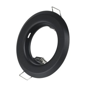 GLOBOSTAR® ORO 77808 Χωνευτή Βάση για Σποτ MR16 με Ντουί GU10/GU5.3 IP20 - Μαύρο Ματ - Μ8.3 x Π8.3 x Υ3.1cm / Q6cm