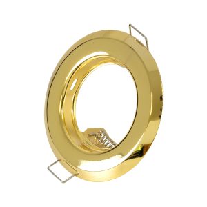 GLOBOSTAR® ORO 77811 Χωνευτή Βάση για Σποτ MR16 με Ντουί GU10/GU5.3 IP20 - Χρυσό Πλατίνα - Μ8.3 x Π8.3 x Υ3.1cm / Q6cm