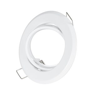 GLOBOSTAR® RAFY 77814 Χωνευτή Κινούμενη Βάση για Σποτ MR16 με Ντουί GU10/GU5.3 IP20 - Λευκό - Μ9.2 x Π9.2 x Υ3.1cm / Q7cm