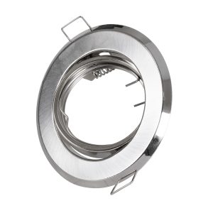 GLOBOSTAR® RAFY 77816 Χωνευτή Κινούμενη Βάση για Σποτ MR16 με Ντουί GU10/GU5.3 IP20 - Νίκελ Βούρτσας - Μ9.2 x Π9.2 x Υ3.1cm / Q7cm