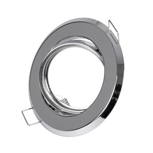 GLOBOSTAR® RAFY 77817 Χωνευτή Κινούμενη Βάση για Σποτ MR16 με Ντουί GU10/GU5.3 IP20 - Νίκελ Χρώμιο - Μ9.2 x Π9.2 x Υ3.1cm / Q7cm