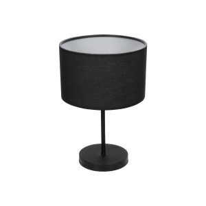 GLOBOSTAR® LARA 204-0196 Μοντέρνο Επιτραπέζιο Φωτιστικό Πορτατίφ με Ντουί 1 x E27 AC 220-240V IP20 - Μαύρο - Μ24 x Π24 x Υ36cm