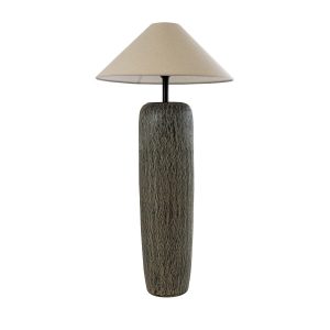 GLOBOSTAR® OLIANA 02315 Boho Επιδαπέδιο Φωτιστικό με Ντουί 1 x E27 AC 220-240V IP20 - Γκρι & Μπεζ - Μ55 x Π55 x Υ110cm