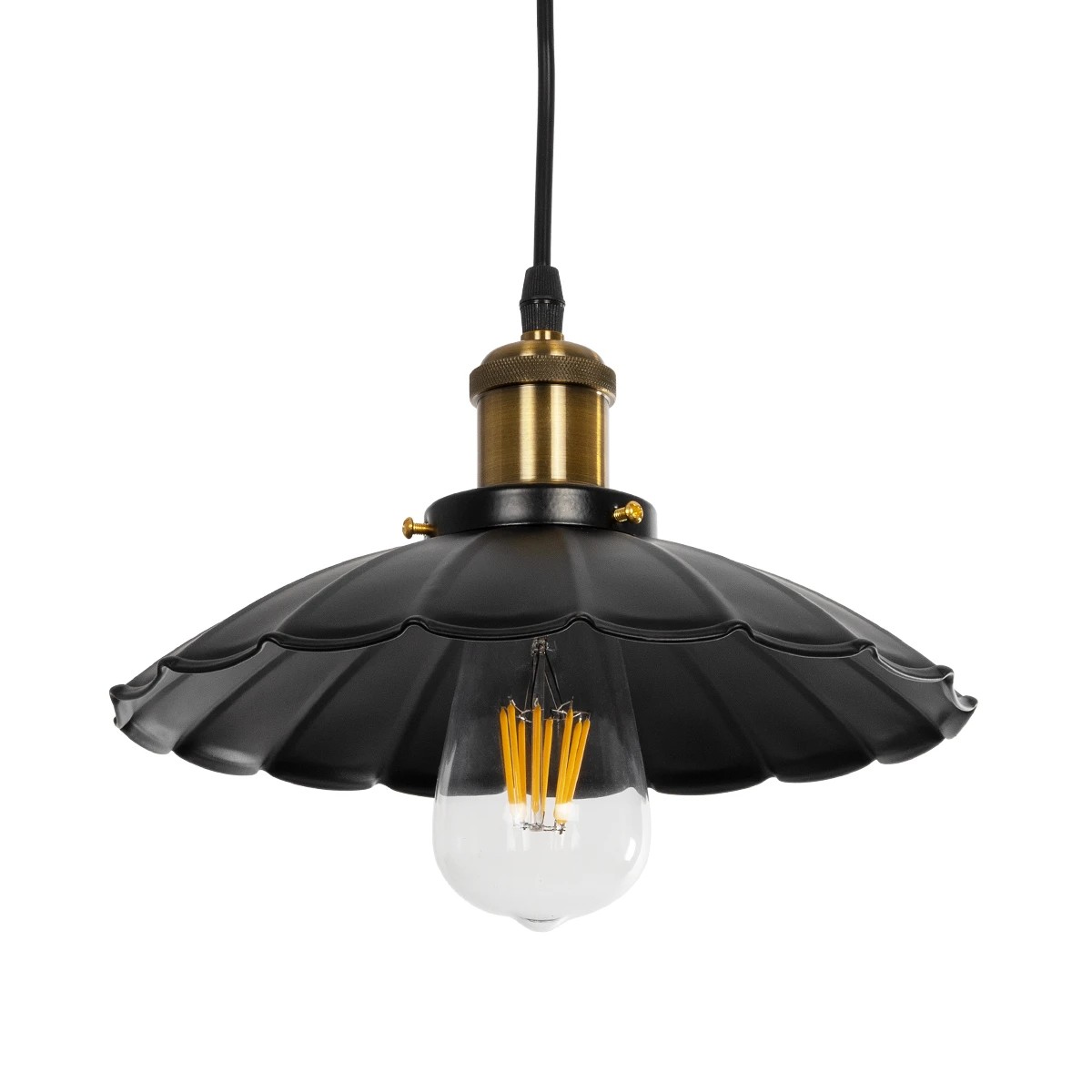 GLOBOSTAR® MARGI 999-0229 Vintage Κρεμαστό Φωτιστικό Οροφής με Ντουί 1 x E27 AC 220-240V IP20 - Μαύρο & Χρυσό - Μ26 x Π26 x Υ14cm GLOBOSTAR® MARGI 999-0229 Vintage Κρεμαστό Φωτιστικό Οροφής με Ντουί 1 x E27 AC 220-240V IP20 - Μαύρο & Χρυσό - Μ26 x Π26 x Υ14cm