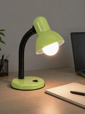 GLOBOSTAR® STUDENT GLB-102-0010 Μοντέρνο Επιτραπέζιο Φωτιστικό Πορτατίφ με Ντουί 1 x E27 AC 220-240V IP20 - Πράσινο & Μαύρο - Μ14 x Π14 x Υ32cm