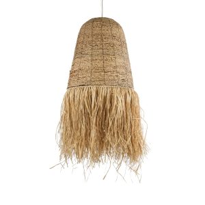 GLOBOSTAR® PORTOFERRAIO 02190 Boho Κρεμαστό Φωτιστικό Οροφής με Ντουί 1 x E27 AC 220-240V IP20 - Μπεζ - Μ60 x Π60 x Υ120cm