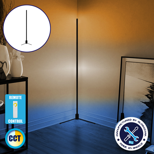 Μοντέρνο Minimal Επιδαπέδιο Μαύρο Φωτιστικό 150cm LED 24 Watt με Ασύρματο Χειριστήριο Αφής 2.4G RF & Dimmer CCT - Ψυχρό - Ημέρας - Θερμό GloboStar ALIEN Design GLOBO-150-10 Μοντέρνο Minimal Επιδαπέδιο Μαύρο Φωτιστικό 150cm LED 24 Watt με Ασύρματο Χειριστήριο Αφής 2.4G RF & Dimmer CCT - Ψυχρό - Ημέρας - Θερμό GloboStar ALIEN Design GLOBO-150-10