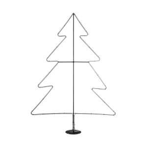 GLOBOSTAR® XMAS-TREE-BIG Χριστουγεννιάτικο Διακοσμητικό Φωτιστικό LED 27.3W 1092lm 360° AC 220-240V Αδιάβροχο IP65 Θερμό Λευκό 2700K - Μαύρο & Διάφανο - Μ134 x Π25 x Υ188cm - 2 Χρόνια Εγγύηση